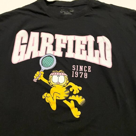 Garfield Cat Comic Shirt Tennis Player Tshirt Mens Large - Picture 10 of 16